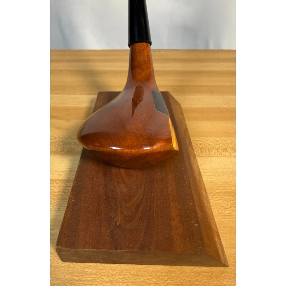 Persimmon Wood Golf Club Head Pen Holder Desk Accessory - Vintage